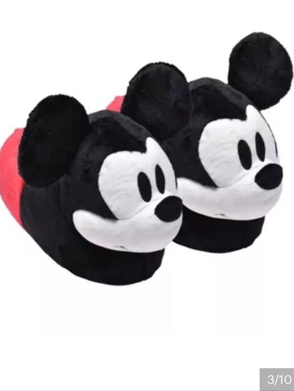 Disney Men's Mickey Mouse 10/13 Slippers Black & Red